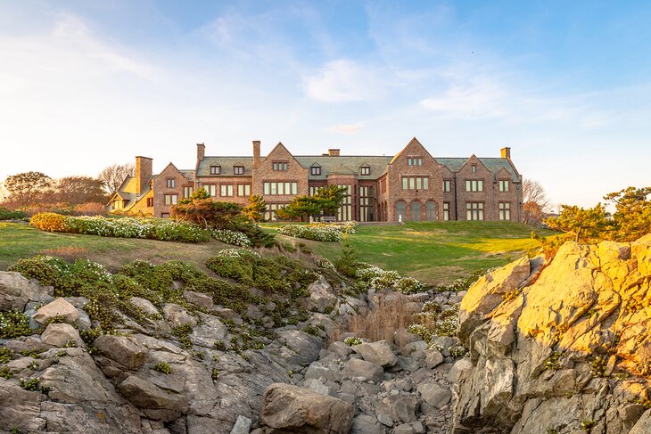 View of Newport Mansion from the cliffs