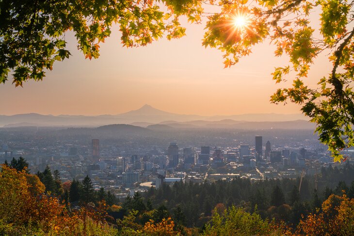 View over downtown Portland