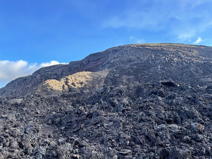 The lava fields at the bottom of Kilauea Iki crater