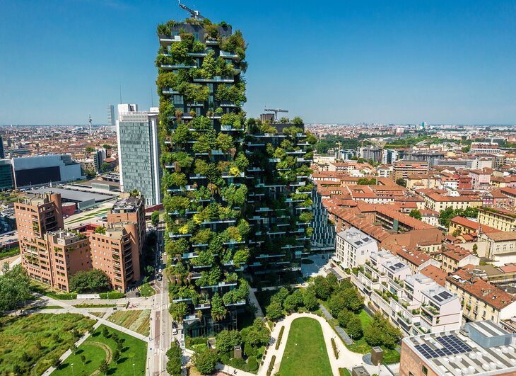 Bosco Verticale (Vertical Forest) in the Porta Nuova district in Milan