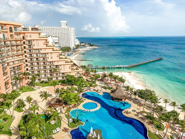 View over Grand Fiesta Americana Coral Beach Cancun