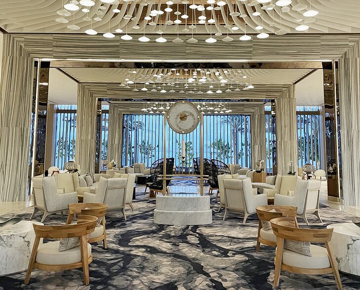 A sitting area at the Waldorf Astoria Cancun