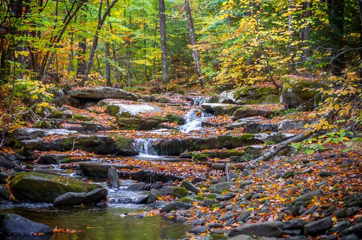 Waterfalls at Hunter Mountain in the fall