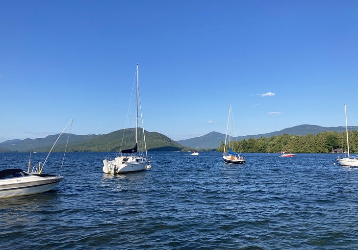 Sailboats on Lake George