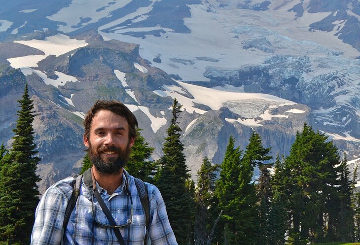 Author Brad Lane hiking in Paradise