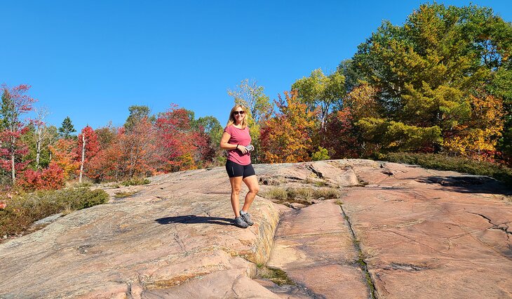 Author Lana Law near the start of the trail