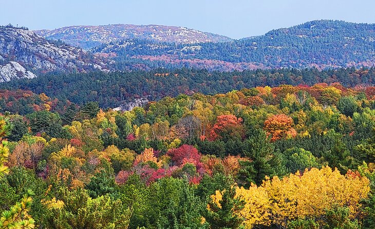 View from the top towards the La Cloche Mountains