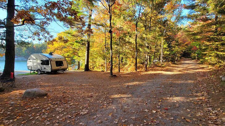 Waterfront camping area in section D 