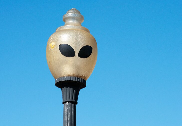 An alien streetlight in Roswell