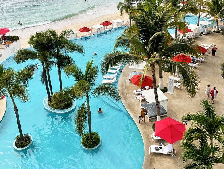 Pool and beach at the Hilton Vallarta Riviera