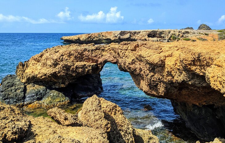 A natural bridge at Arikok National Park