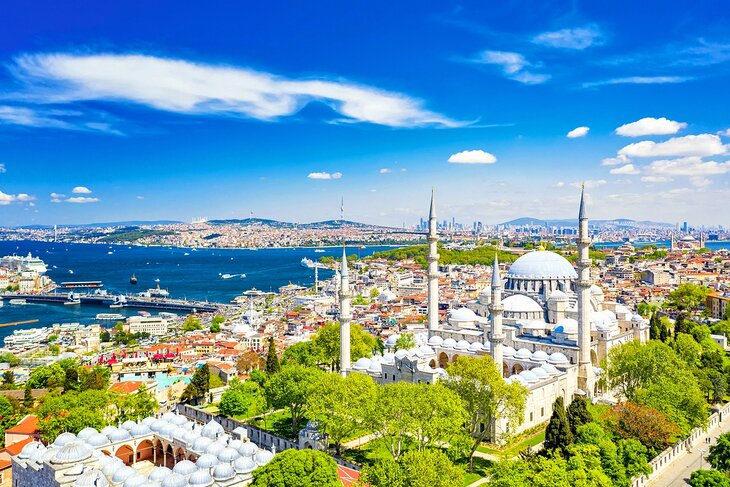 Aerial view over Istanbul