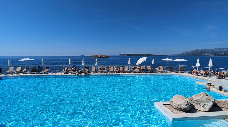 The pools at Hotel Dubrovnik Palace