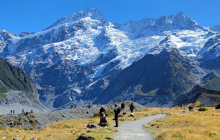 Glaciers in Aoraki/Mount Cook National Park