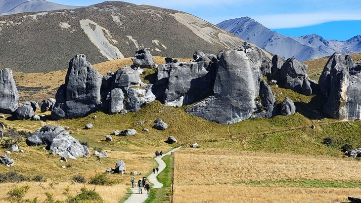 View of Kura Tawhiti Conservation Area from near the parking lot