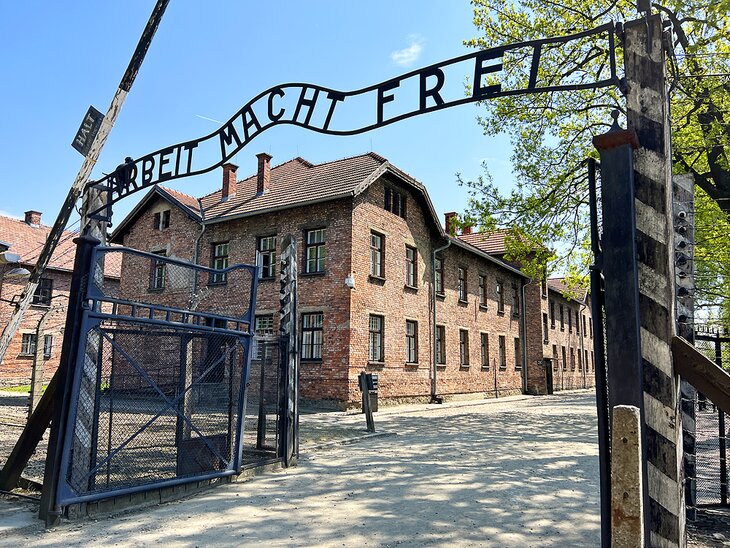 Entrance to Auschwitz concentration camp