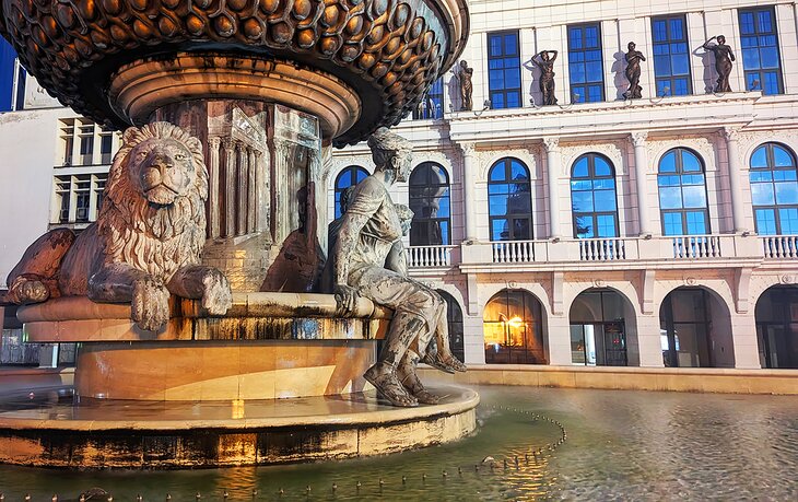 A fountain in Skopje