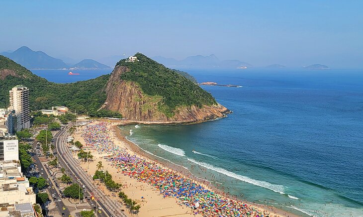 A busy day on Copacabana Beach