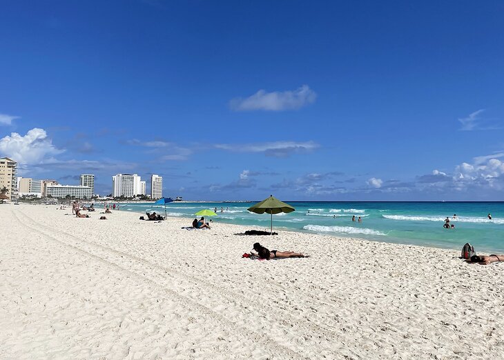 The beach in Cancun