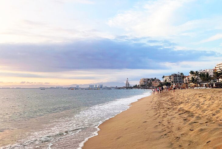 Los Muertos Beach at sunset