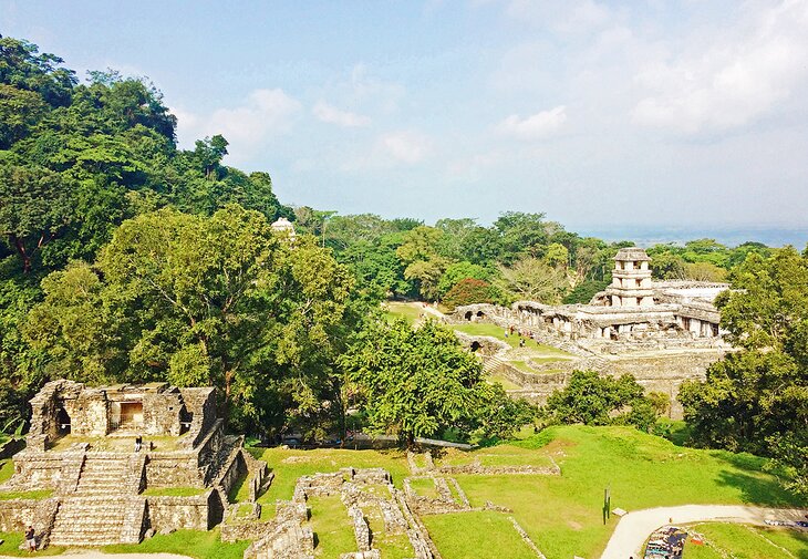 View over ruins of Palenque