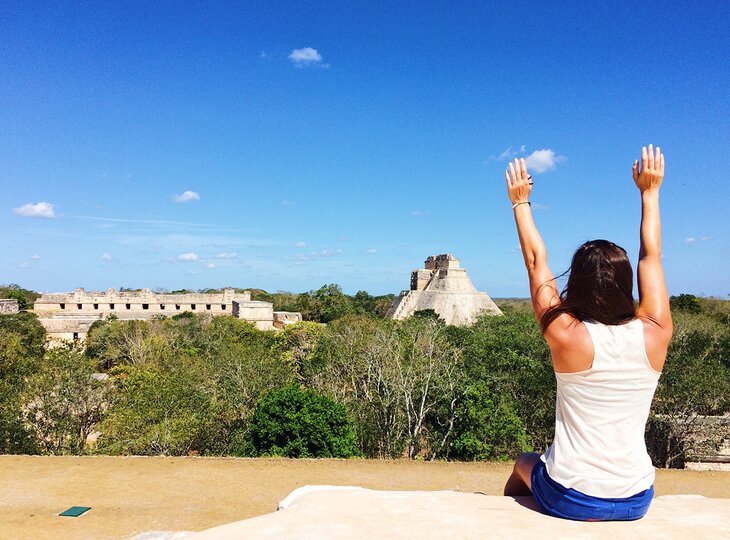 Author Meagan Drillinger at Uxmal