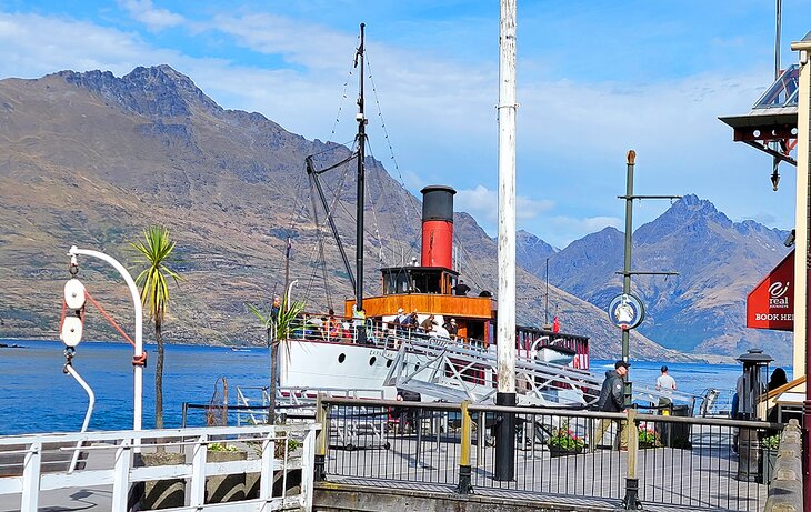 Steamboat at the dock in Queenstown