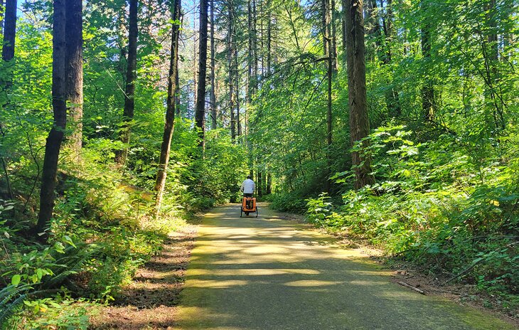 En bicicleta por la garganta del río Columbia desde Portland