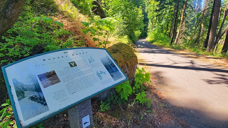 Bicycling path along the Columbia River Gorge