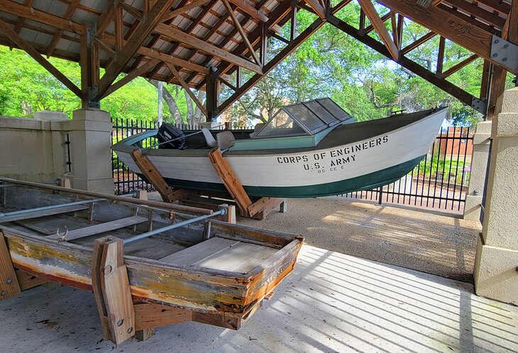 An outdoor display at the Cape Fear Museum