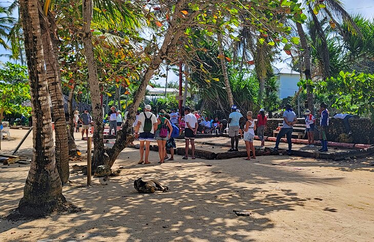 Bocce Ball Courts on the oceanfront in Las Galeras