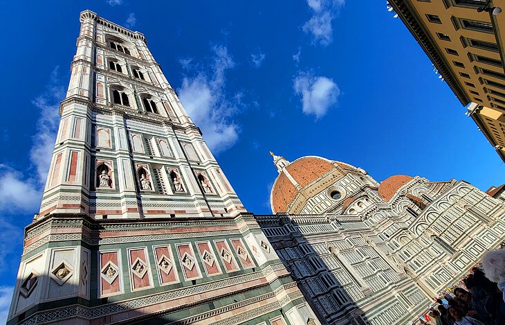 The bell tower (campanile) in Piazza del Duomo