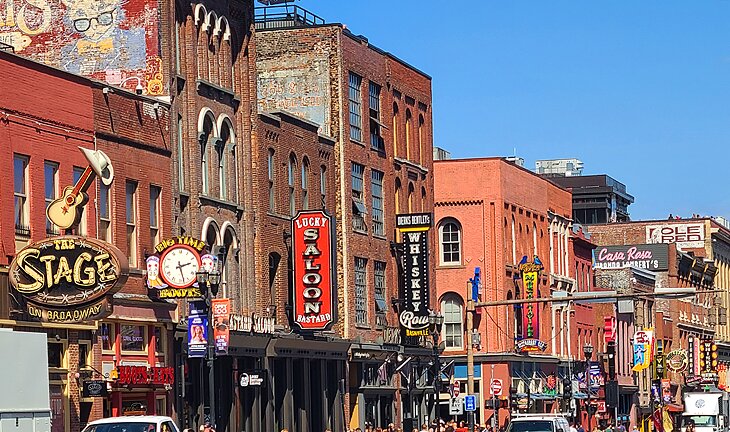 Lower Broadway in Nashville