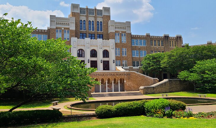 Little Rock Central High School National Historic Site in summer