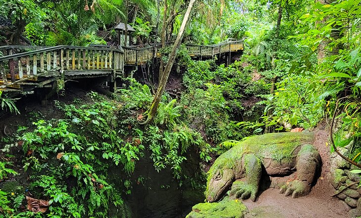 A walkway in the Sacred Monkey Forest
